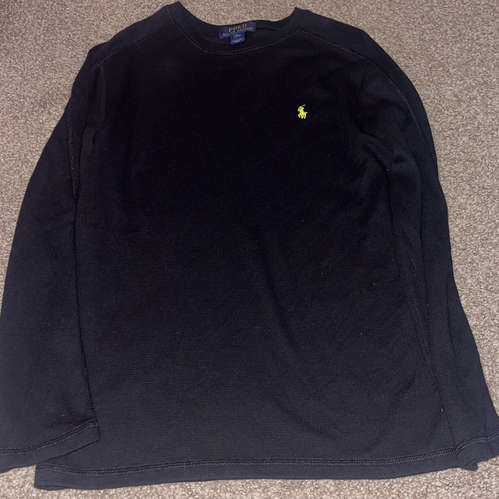 Polo Ralph Lauren Black Waffle Longsleeve Excellent Condition - Picture 3 of 4